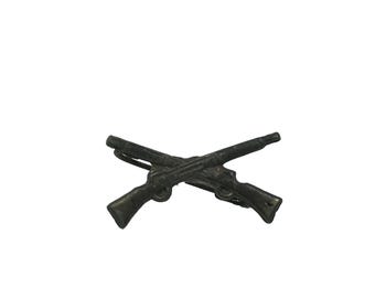 1940's WW II US Infantry Crossed Rifles Brass Pin - Etsy