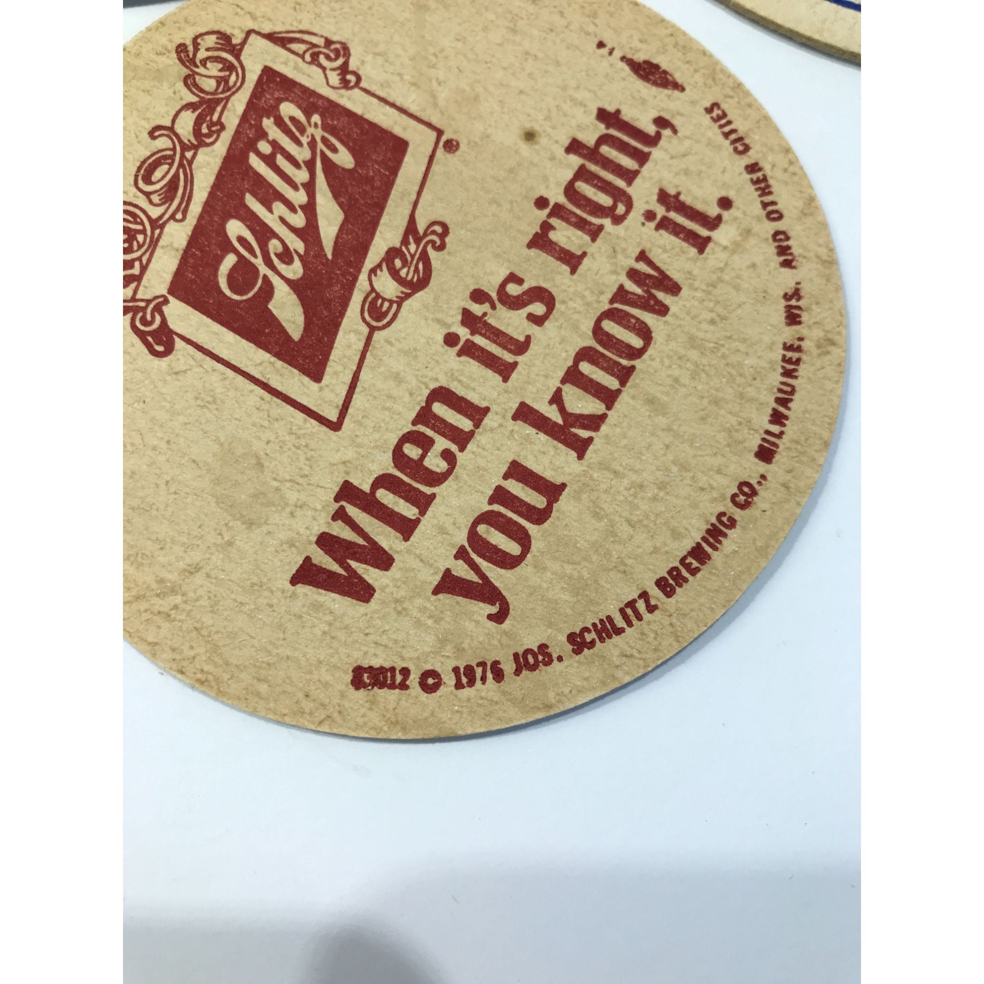 ビンテージビールコースターロット、ドイツラガー、エールドリンク