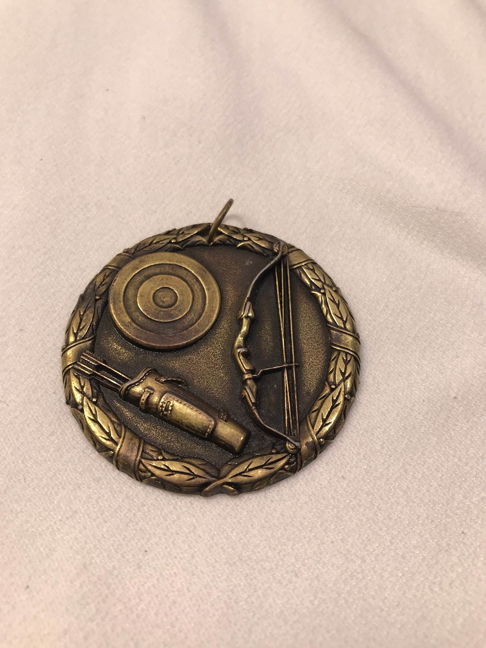 Archery medal vintage bronze medal for archery bow arrows Etsy