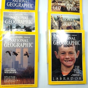 National Geographic Magazine, 1992 & 1993 vintage magazine, choice of dates, NatGeo archive