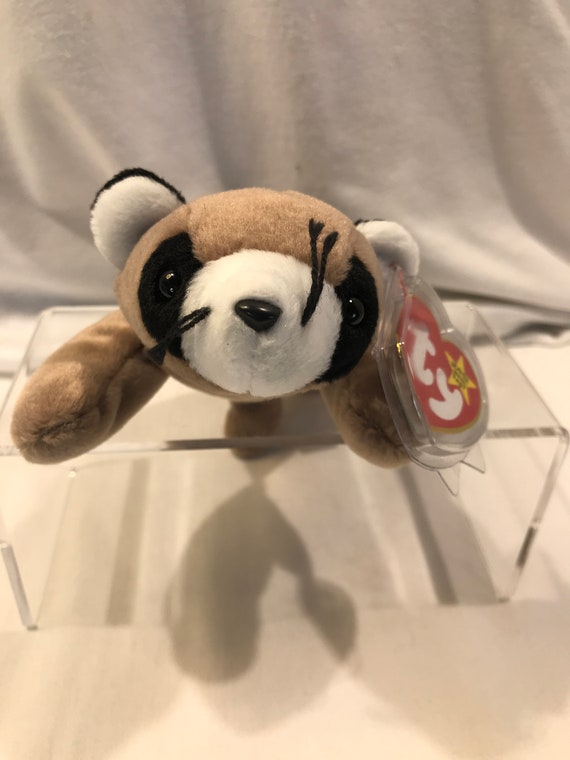 Ty Beanie Baby Ringo the Raccoon 1995 Bean Bag Plush Toy Etsy UK