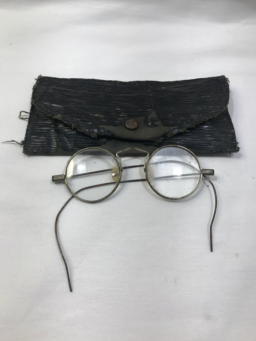 Antique Wire Frame Spectacles: Round Lens, Early 20th Century Eyewear ...