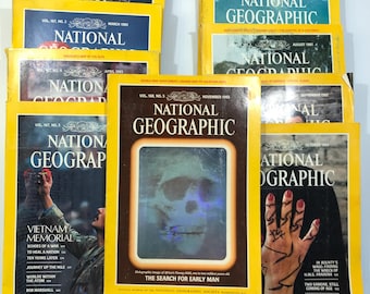 National Geographic Magazine, 1985 vintage magazine, choice of dates, NatGeo archive