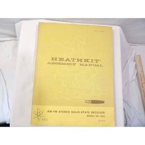 Heathkit Assembly Manual for AM-FM Stereo Model AR-1500, 1971 Rare Vintage