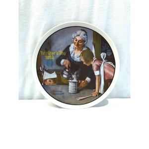 knowles Sammelteller, 1982 Norman Rockwell, The Kochlektion, Mothers Day Series