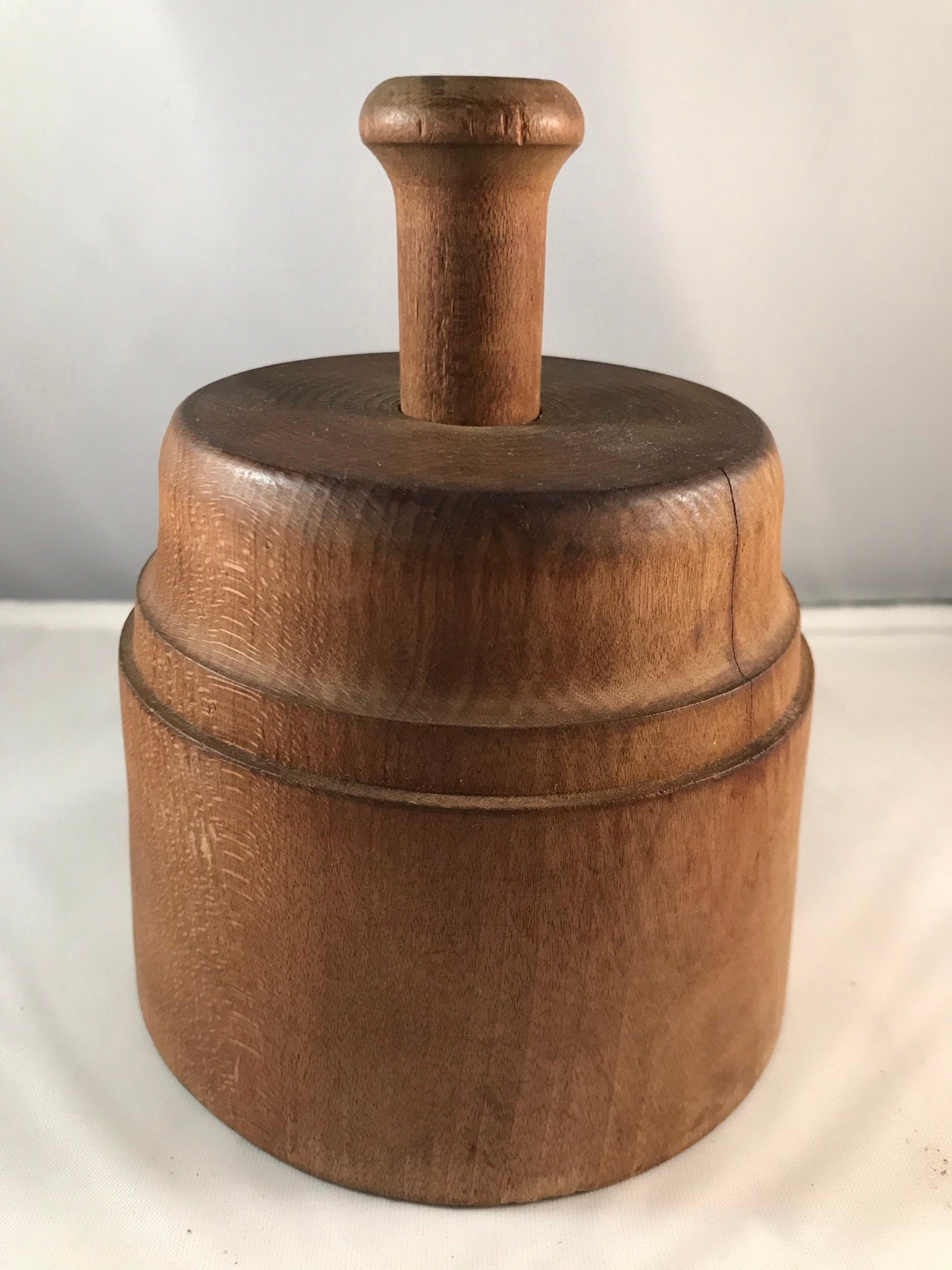 Vintage Wooden Butter Press Mold with Flower Design Etsy