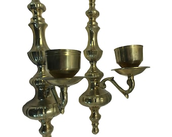 ヴィンテージの真鍮製壁付け燭台またはキャンドルホルダー - Etsy 日本