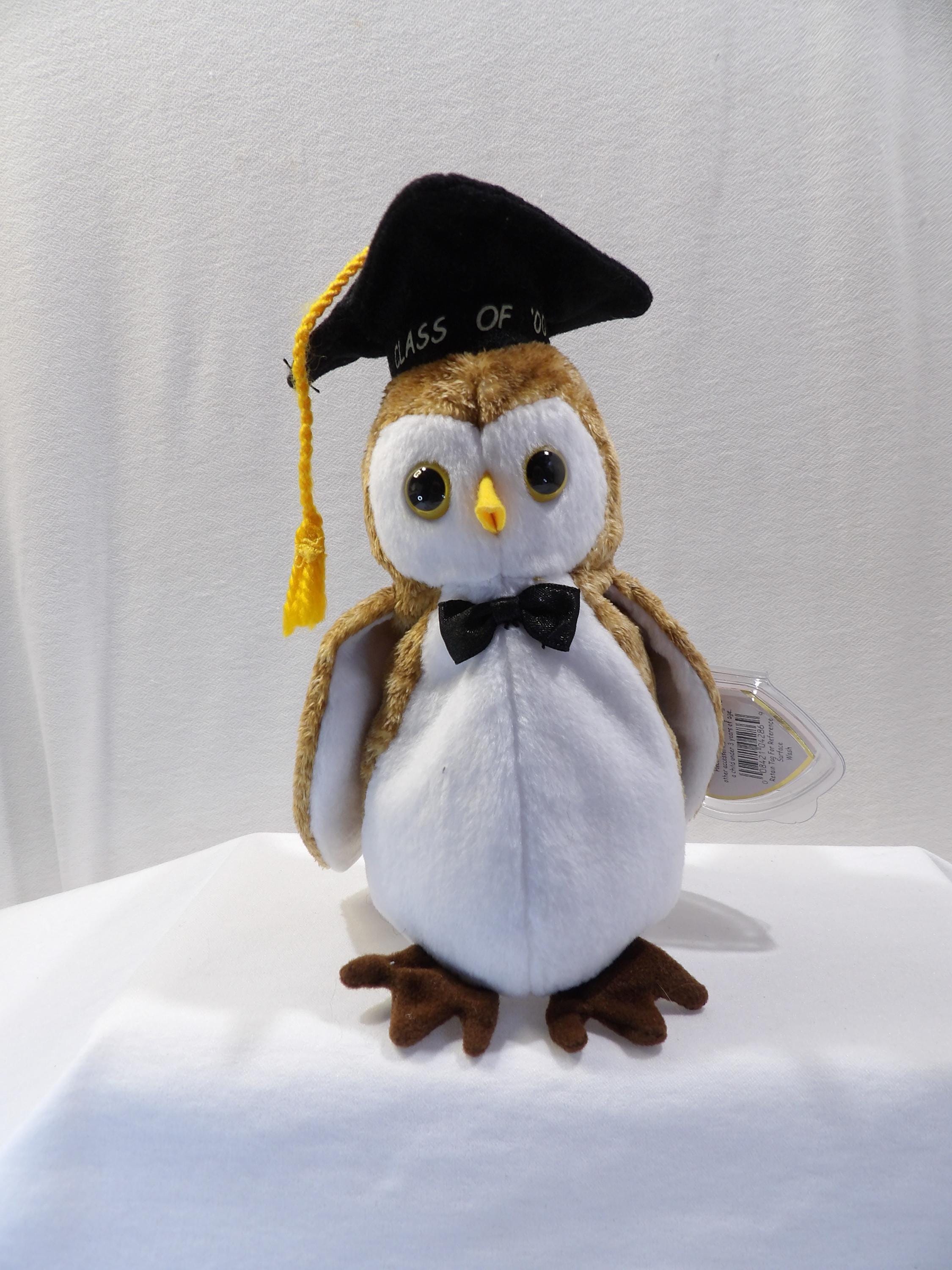 Ty Beanie Baby Wisest the Owl, Beanie Babies Collection, 2000, graduate gift