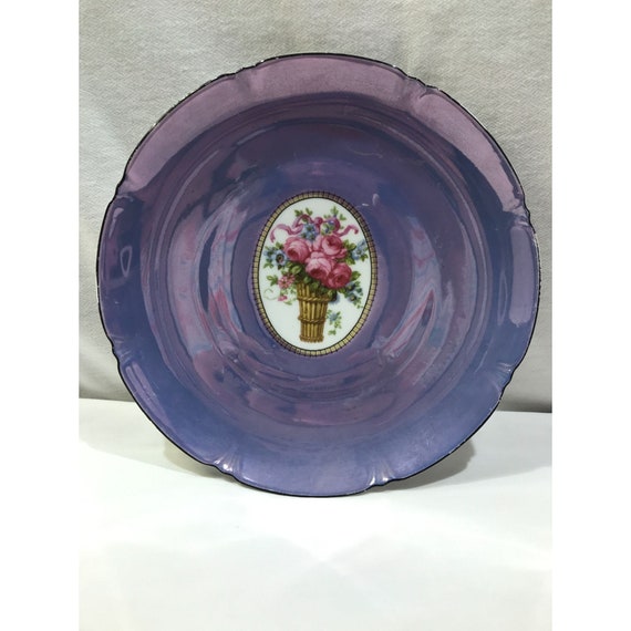 希少 イギリス アンティーク BWM&Co Clarence 大皿 紫 希少 イギリス