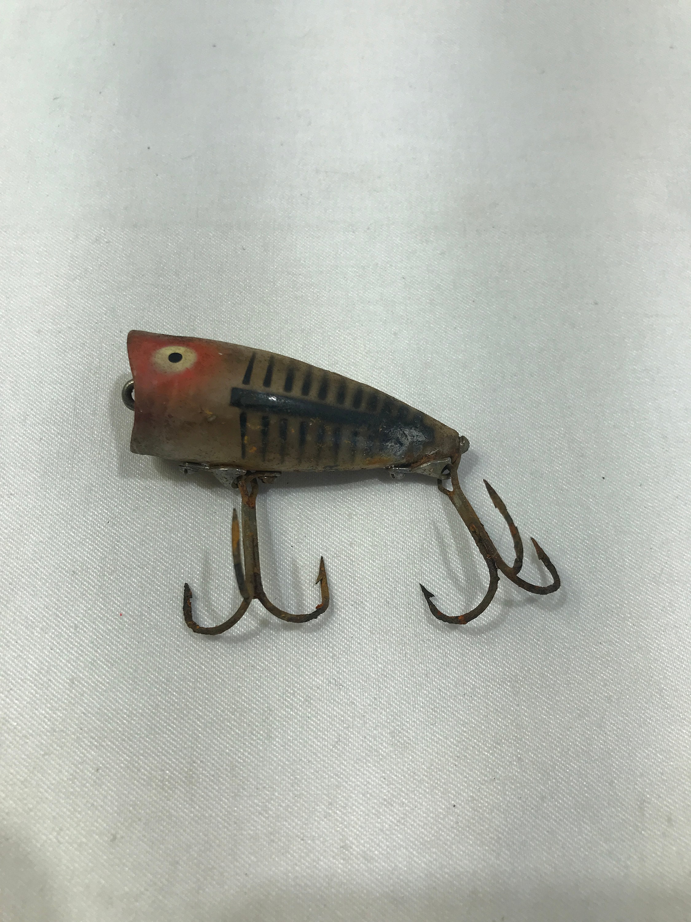 Vintage Fishing Lure, Heddon Chugger Jr., Double Treble Hook, 2