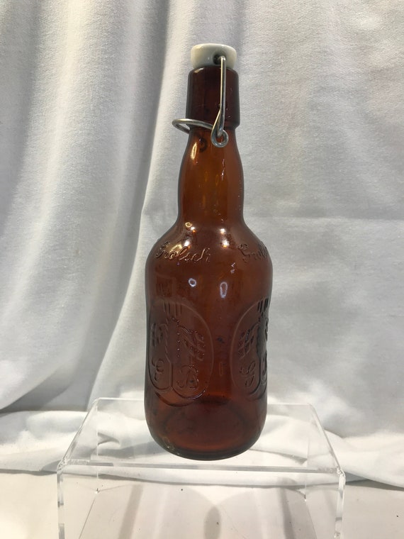 Art & Collectibles vintage brown glass Grolsch lager beer bottle