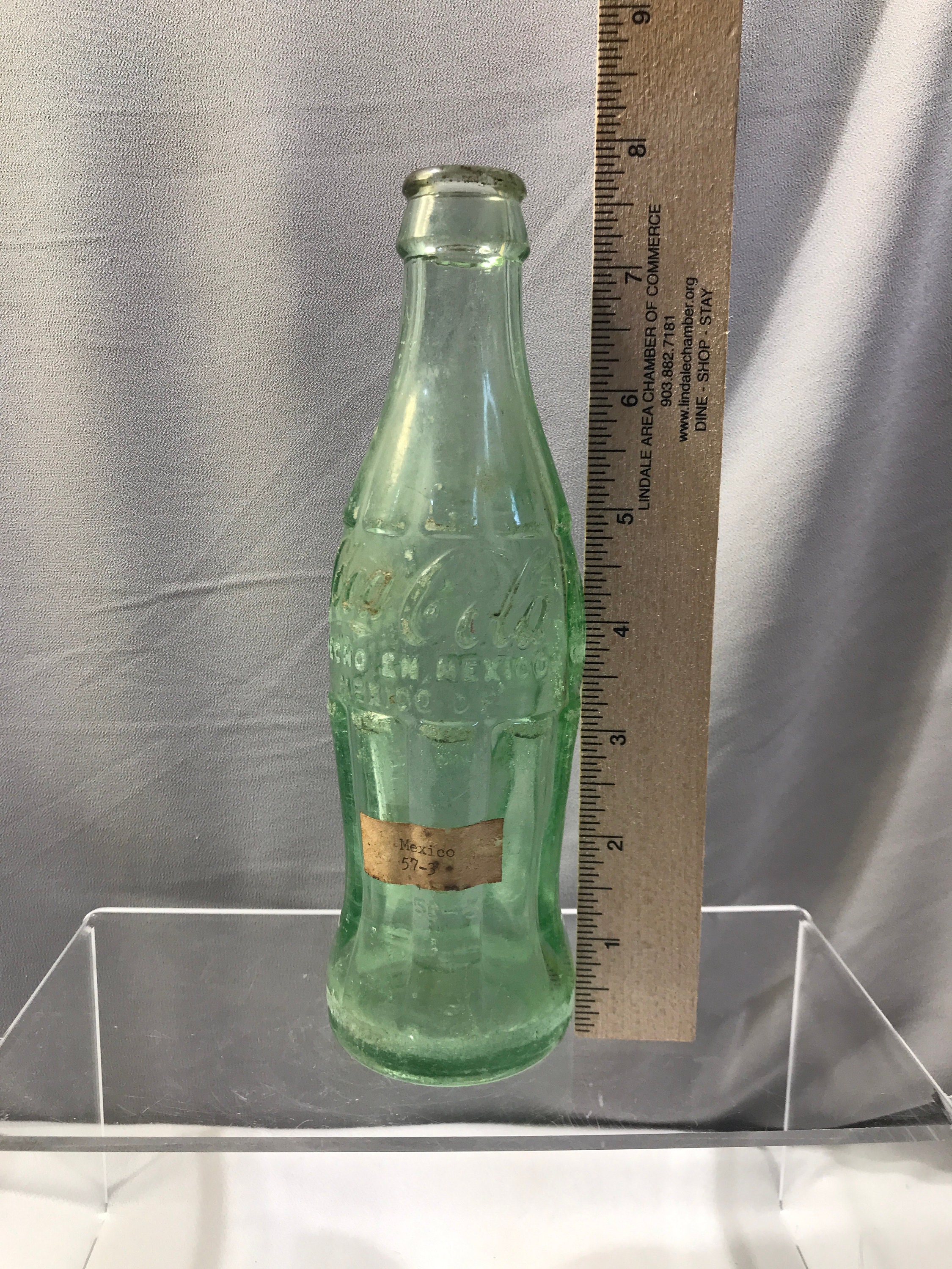 Coca Cola Bottle, Mexico, Hecho En Mexico, Antique Green
