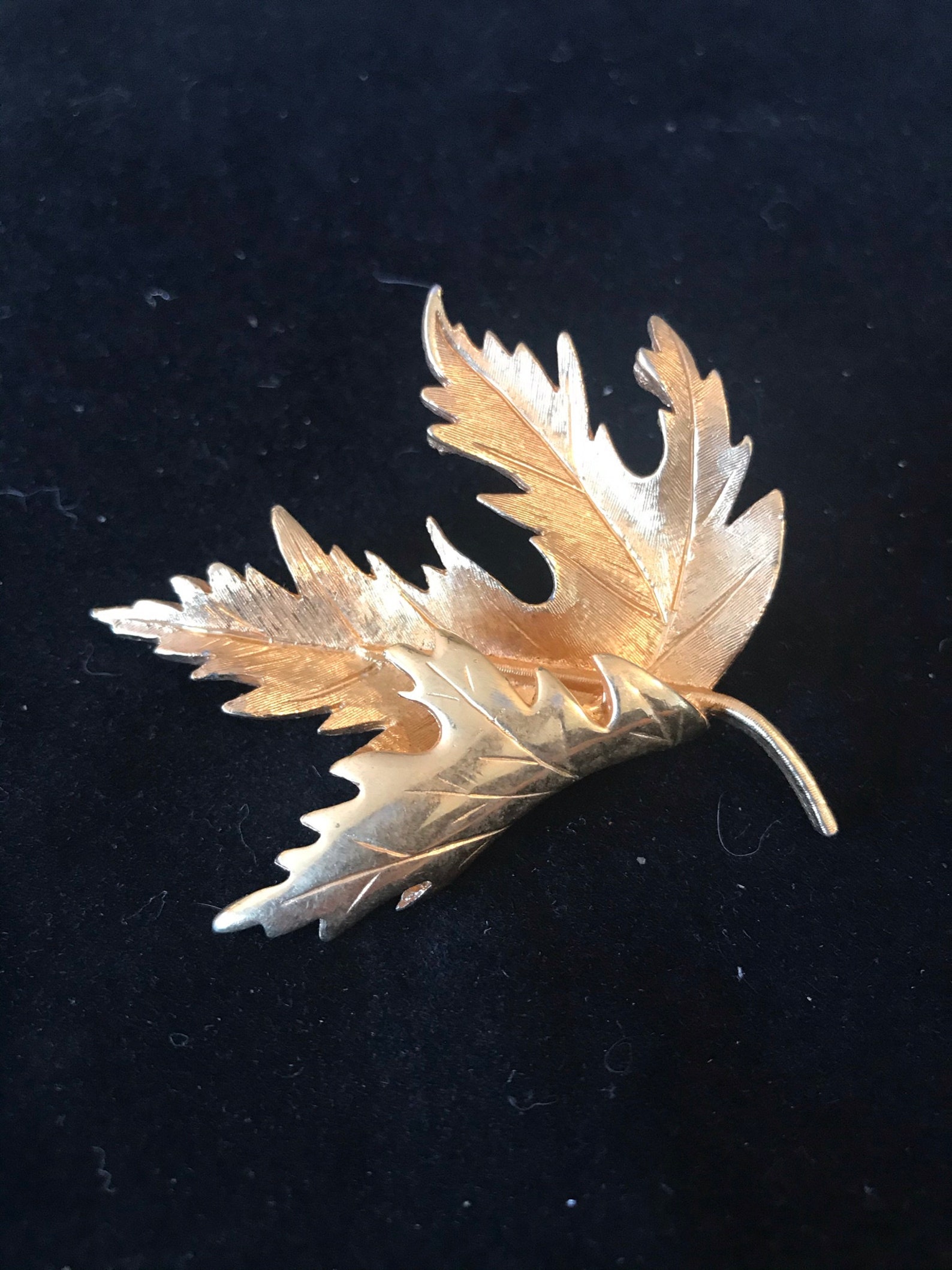 Maple leaf brooch vintage maple leaf brooch gold tone | Etsy