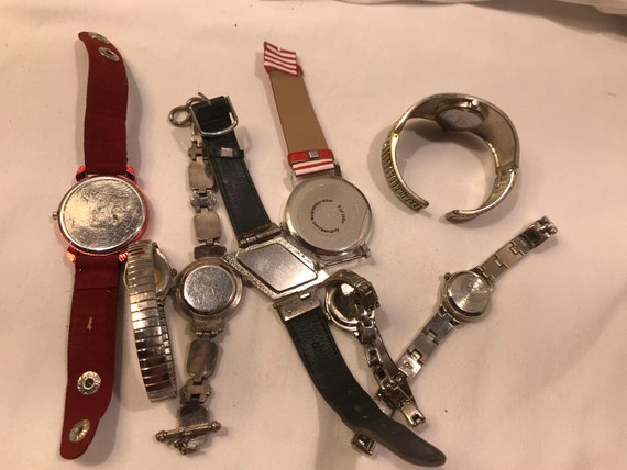 Vintage watch lot, old watches, ladies mens watch… - image 7
