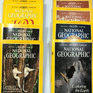 National Geographic Magazine, 1988 vintage magazine, choice of dates, NatGeo archive