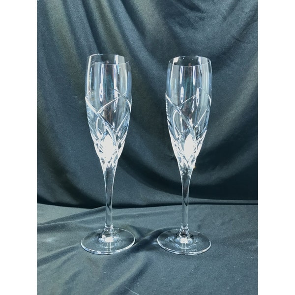 DaVinci Grosseto crystal champagne flute set of two, wedding anniversary set