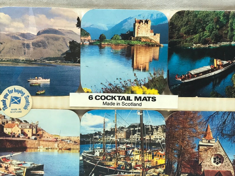 Scotland Mat Scottish Scenery Coasters: Cocktail Mats Made in Scotland - Etsy