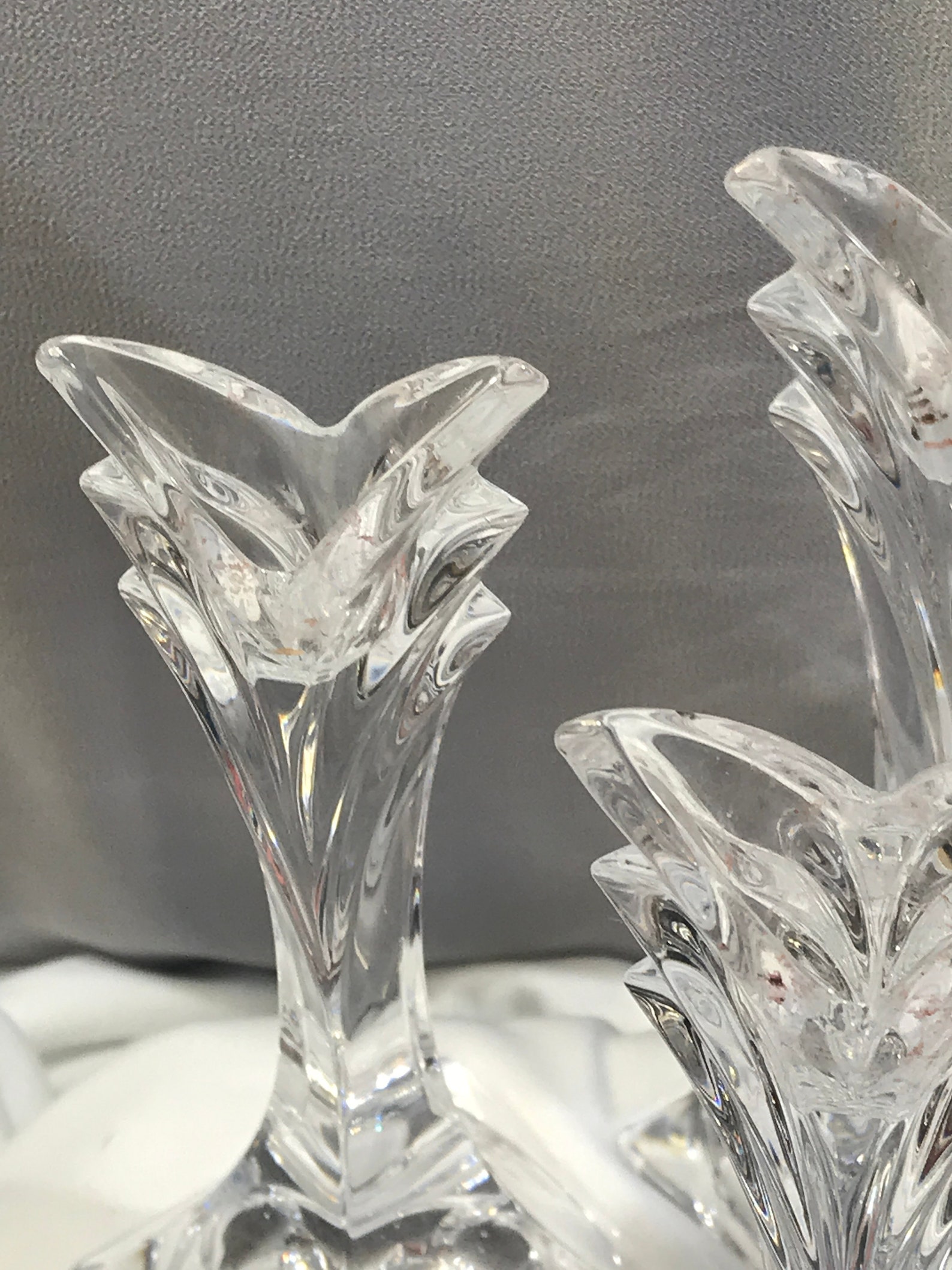 Mikasa Crystal Candle Holder Set Vintage crystal candle Etsy