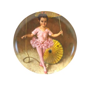 1982 Reco Int. Knowles collector plate, Katie the Tightrope Walker, McClelland, COA, Children&#39;s Circus Collection