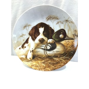 knowles 1987 Sammelteller, Hund Müde Der Springer Spaniel, 8,5 &quot;&quot;Field Puppies&quot;&quot; Sammlung, Lynn Kaatz, UKC.&quot;