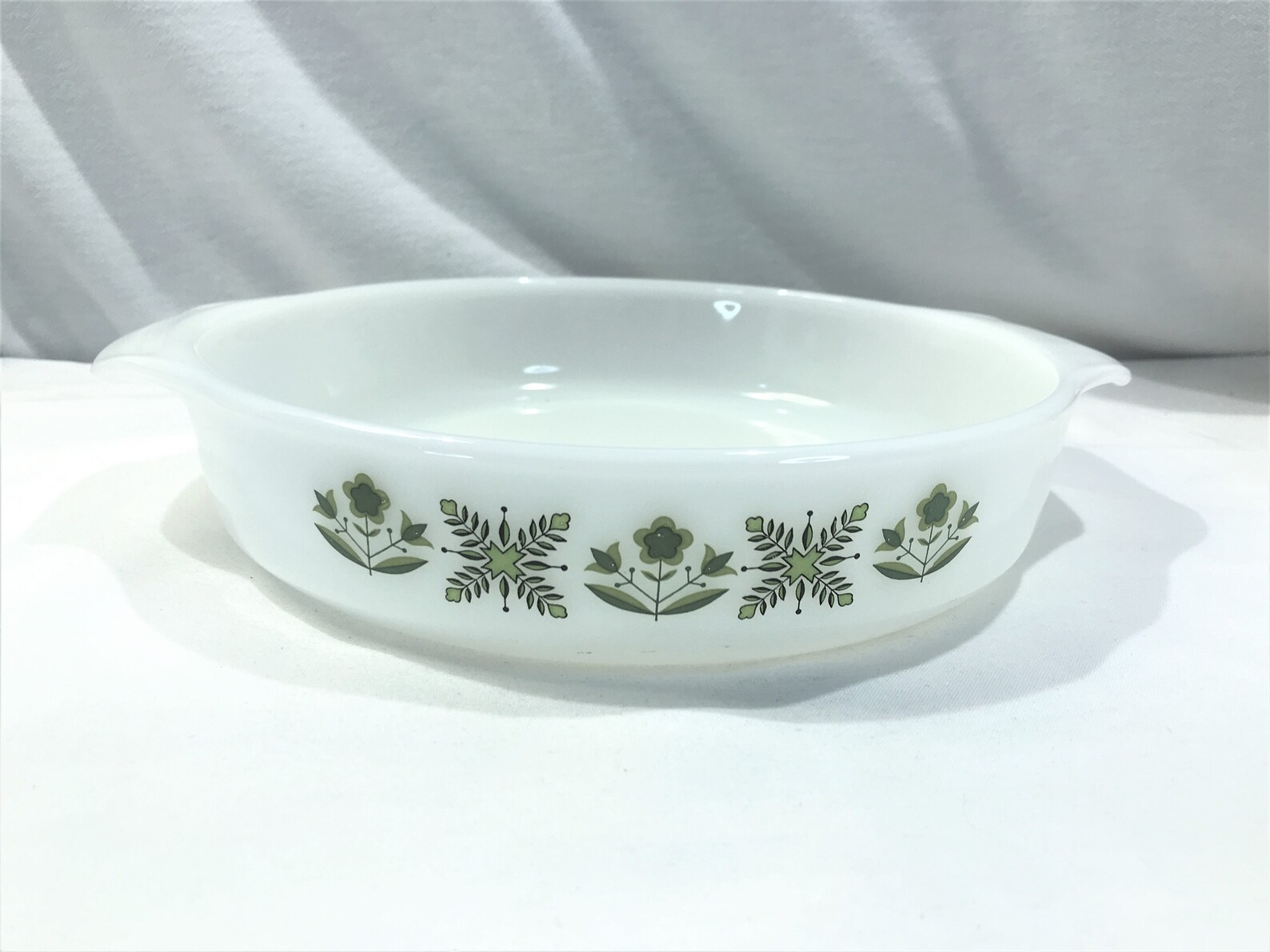 Anchor Hocking Glass Casserole Dish Fire King Meadow Green Etsy
