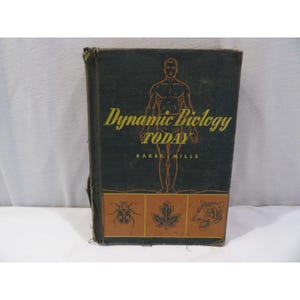 Vintage Lehrbuch, Elastic Biology Today von Baker, Mills 1948 Rand McNally & Co.