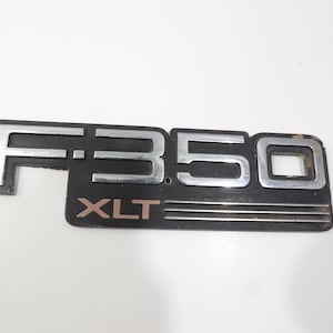 Ford F-350 hood grill tailgate emblem, F350 XLT truck badge ornament, 8.5&quot;