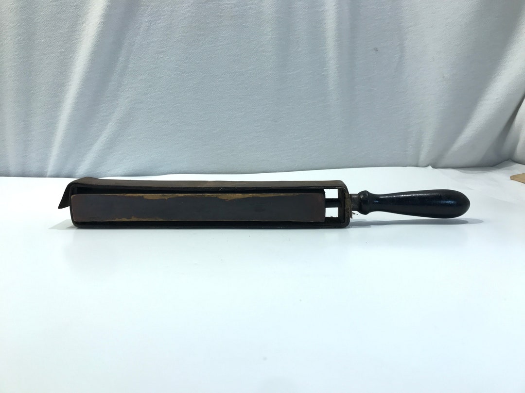 Vintage Straight Razor Sharpening Strop, Barber Strop, Leather Sides