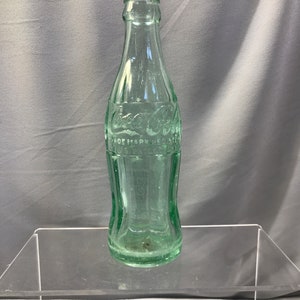 Coca-Cola bottle, Knoxville Tenn, vintage clear green glass soda bottle, 6 ounce