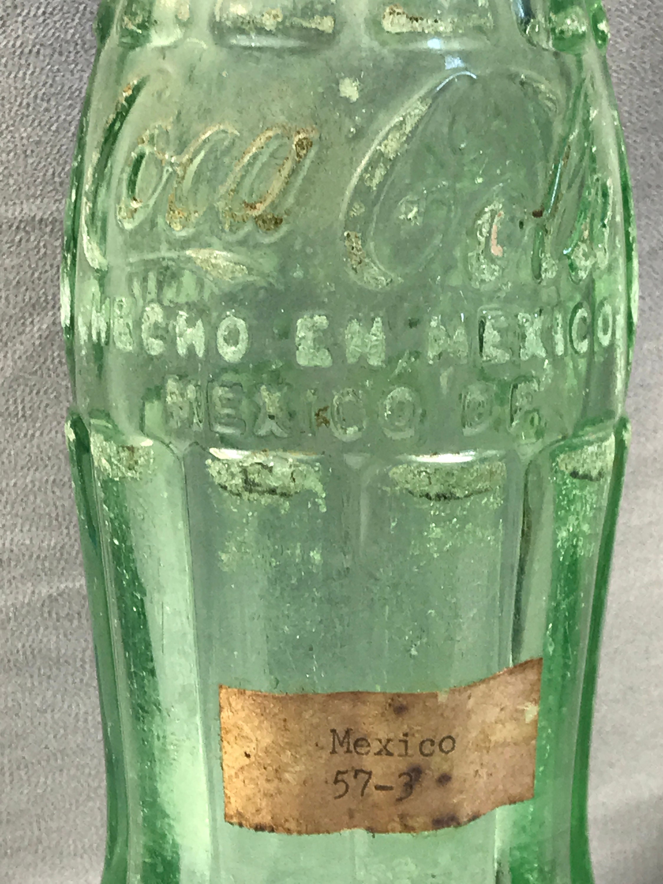 Coca Cola Bottle, Mexico, Hecho En Mexico, Antique Green