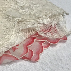 Lot de napperons, napperons vintage en tissu transparent, dentelle blanche, ensemble de mouchoirs, 2 pièces, décoration de table ou de chambre délicate image 2