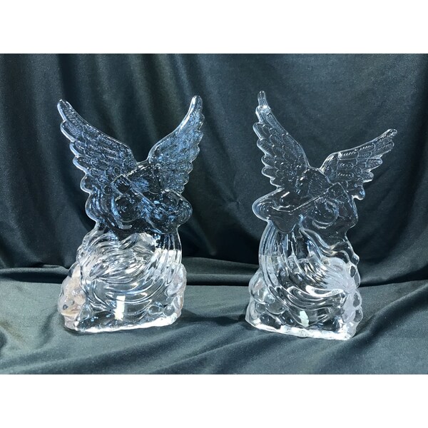 Glass Angel Candle Holder Etsy