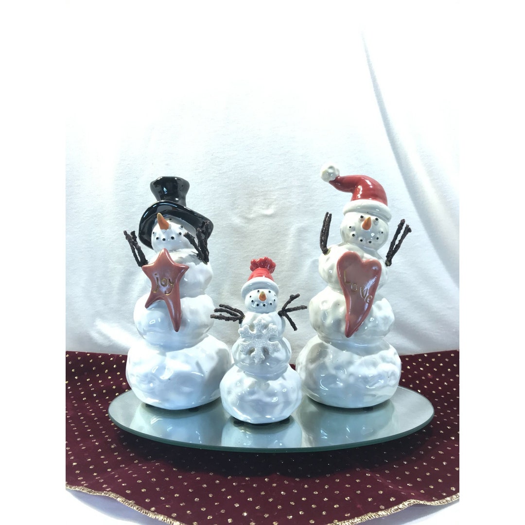 Porcelana Blanca MuÃ±ecos De Navidad Blancos MuÃ±ecos De Nieve De