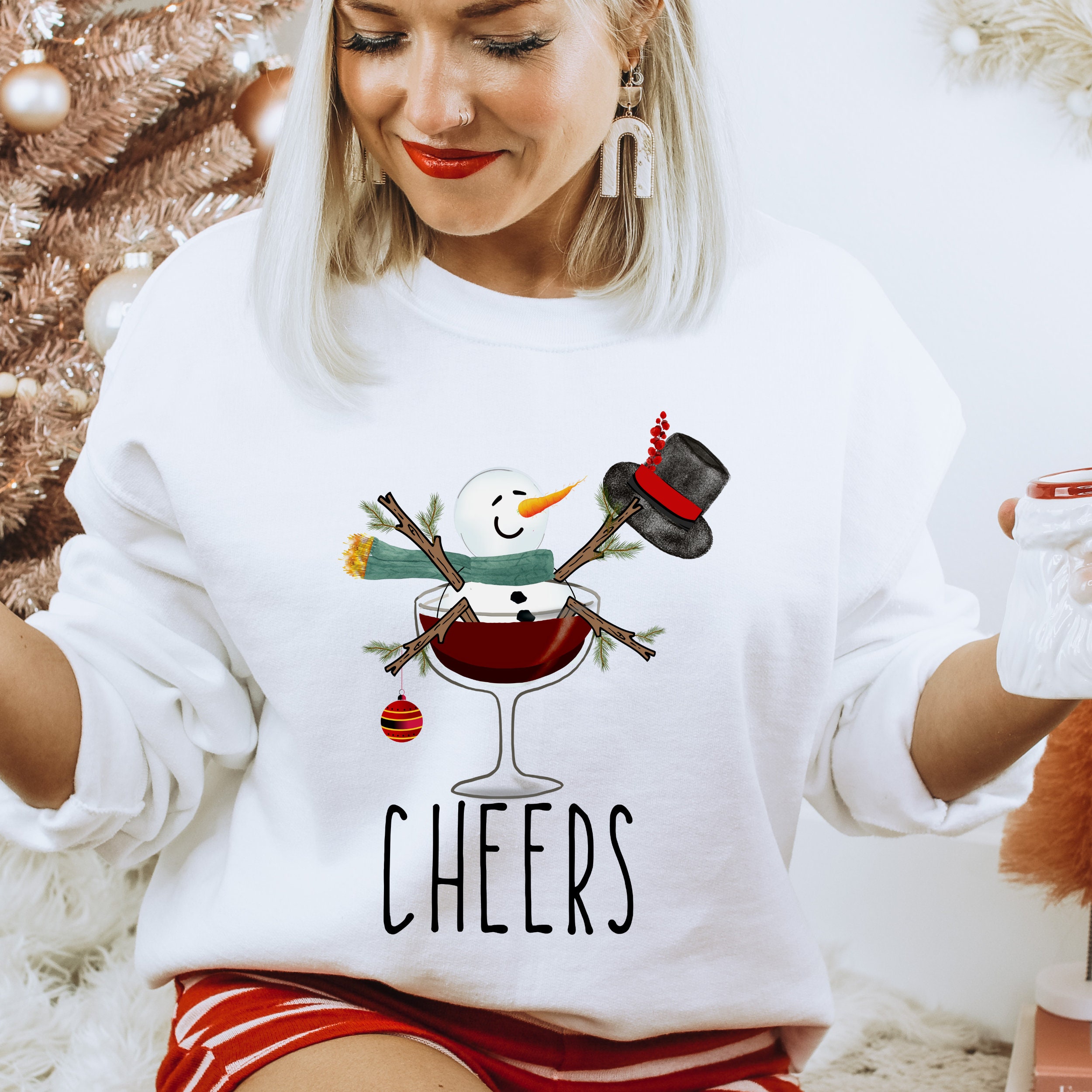 Snowman Sweatshirt - Etsy