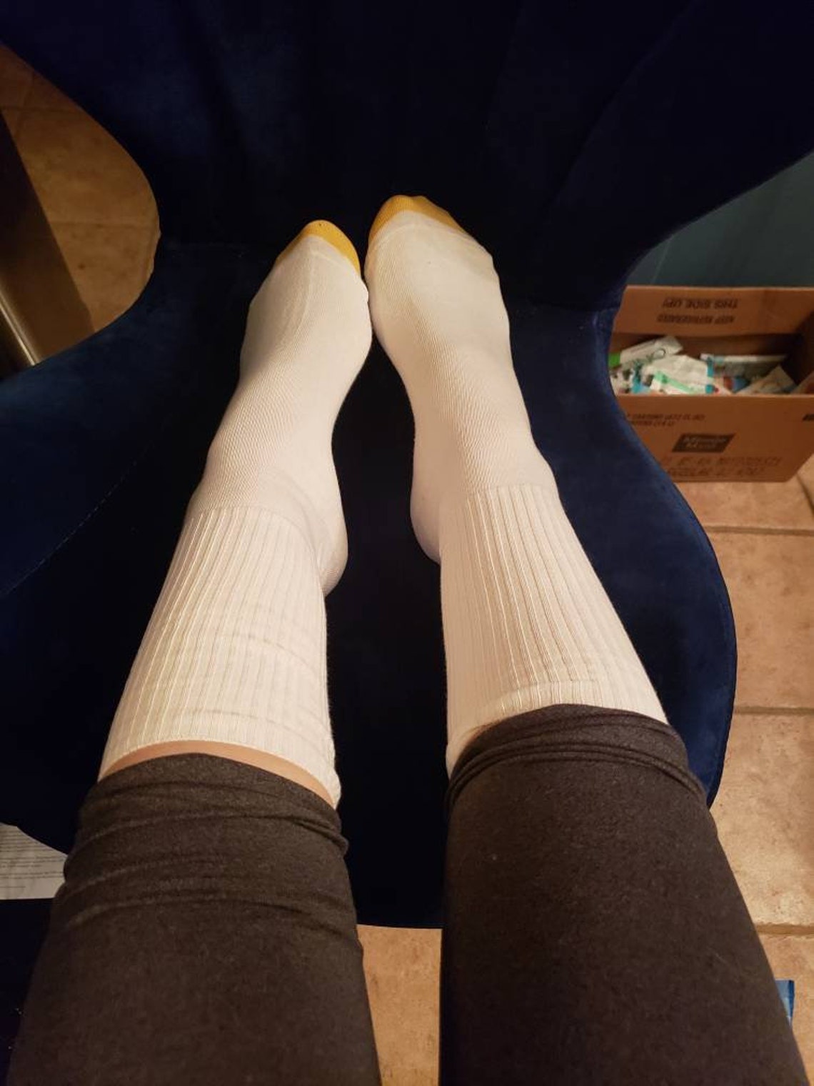 Soft Long White Well Worn Used Socks Etsy