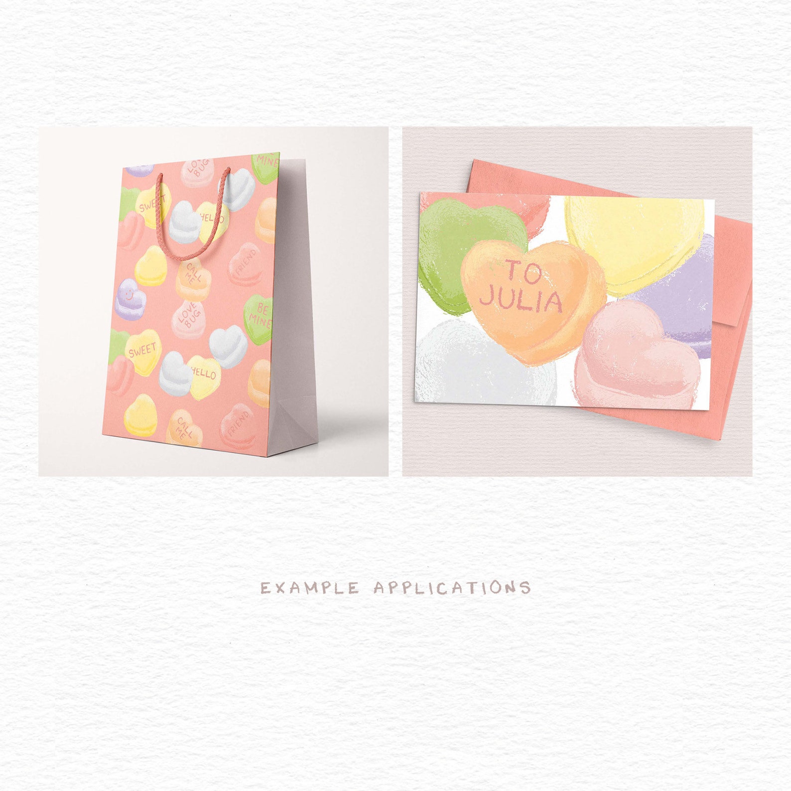 Make Your Own Conversation Sweet Heart Candy Clip Art - Instant ...