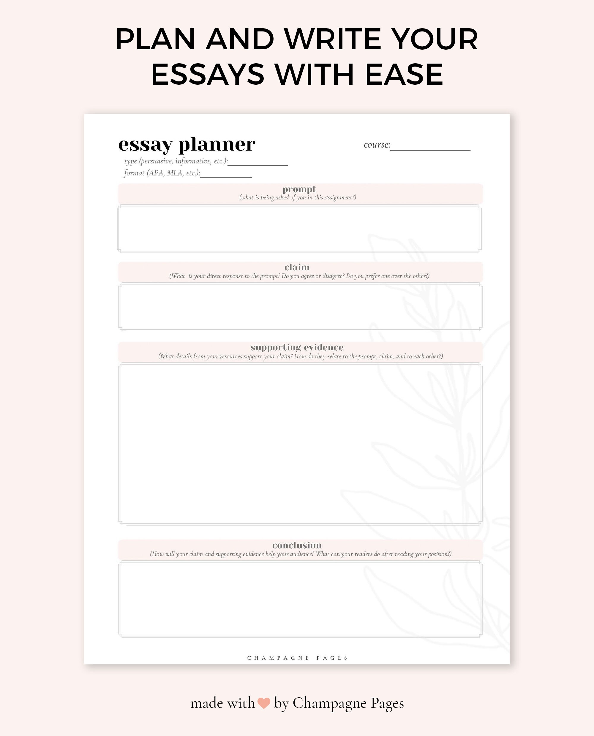 Printable Student Planner Pack, Back to School Planner, Study Planner ...