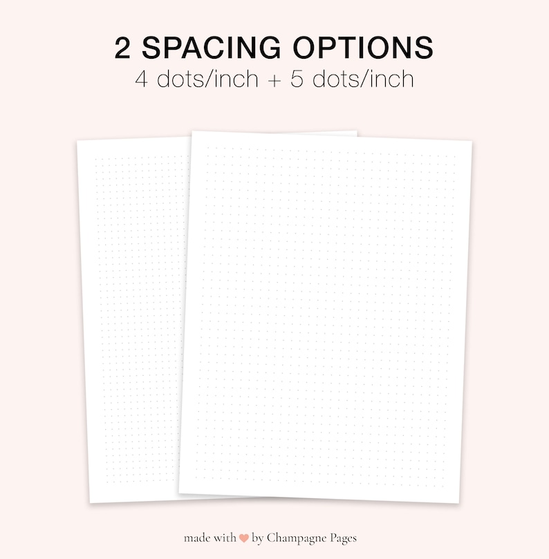 Dot Grid Paper Templates Printable 5x5 5 Dots per Inch - Etsy