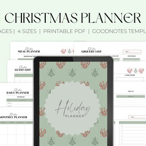Planificador de Navidad, Imprimible de Navidad, Plantilla de Lista de Navidad, Planificador de Eventos Navideños, Lista de Deseos de Navidad Imprimible, Plantilla GoodNotes