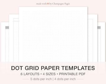 Druckbares Dot Grid Papier – Bullet Journal Vorlagen (PDF Download)