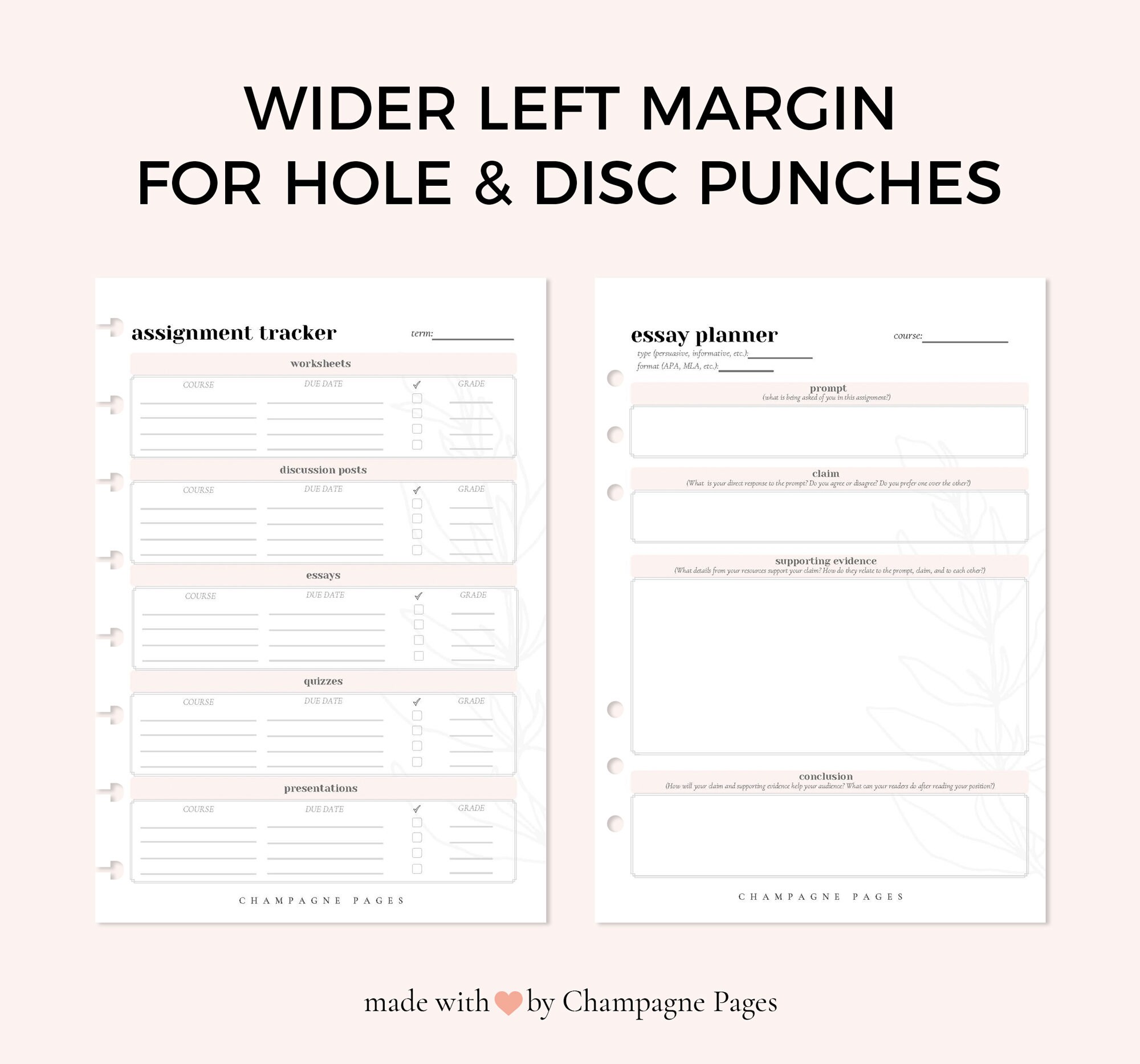 Printable Student Planner Pack, Back to School Planner, Study Planner ...