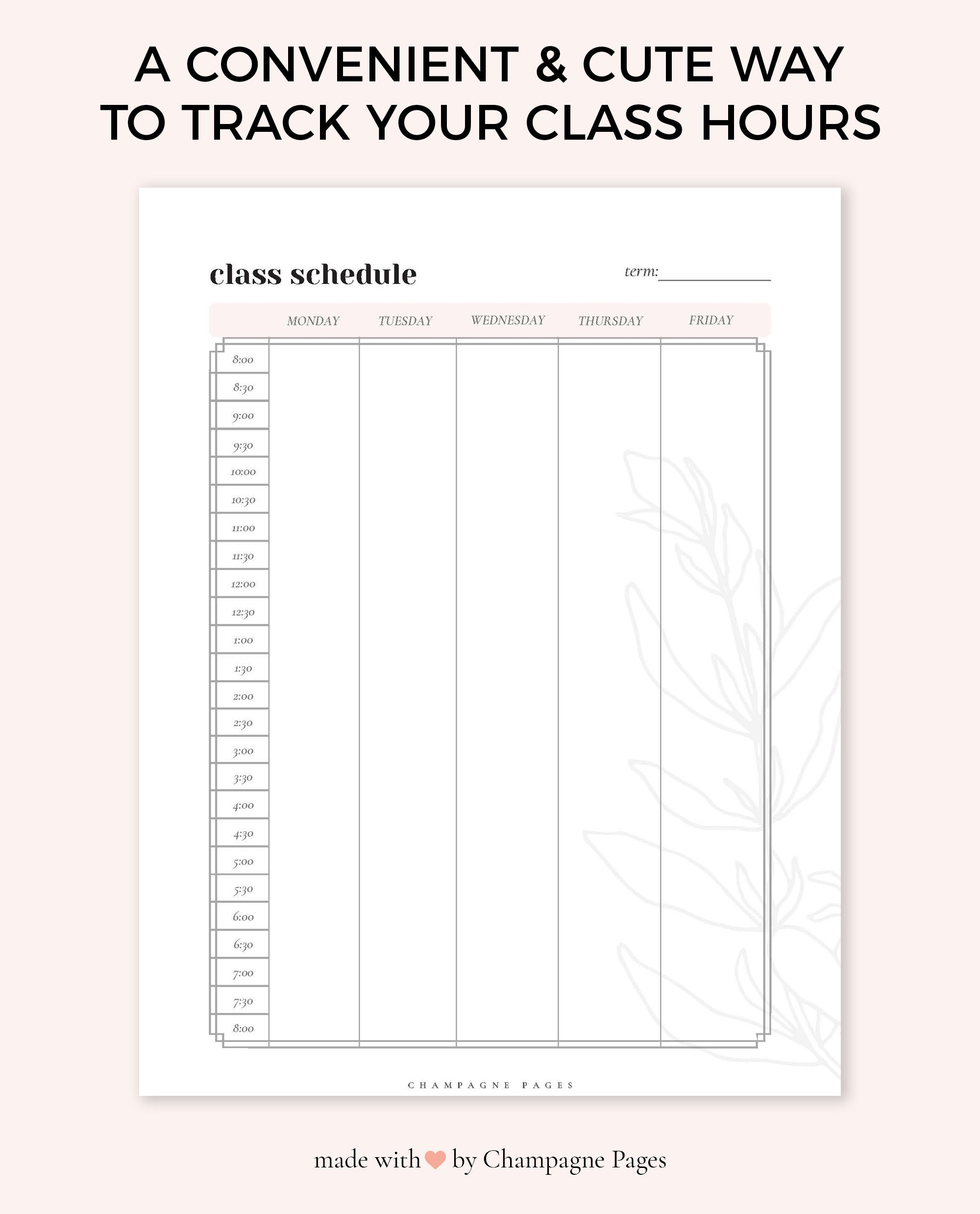 Printable Student Planner Pack, Back to School Planner, Study Planner ...