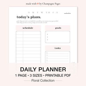 Printable Daily Planner, Undated Daily Agenda Planner, Daily Task Planner, GoodNotes Template — A5/A4/Letter Printable PDF Download