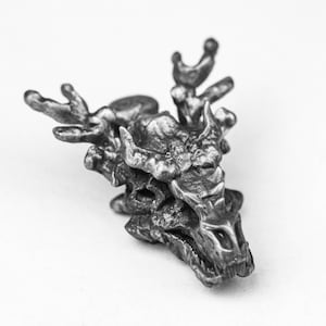 Chinese Style Dragon Head 925 Sterling Silver Pendant Necklace Powerful Creature Zodiac Dragon Gift Dragon Year Oriental Romantic Jewelry