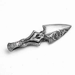 Spear of Longinus Silver Pendant Spear of Destiny Brass Necklace Shining Chain Blade Paradox Keychain Arrow Handmade Custom Engraved Jewelry