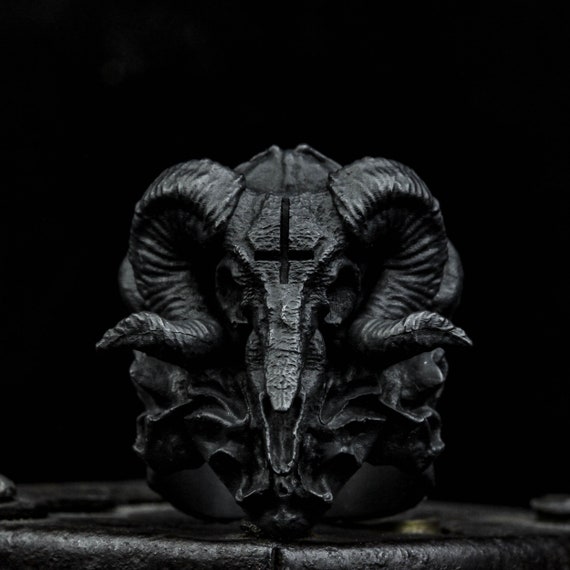 Retro Sheep Skull Ring Shofar Skull Ring Evil God Ring Pan - Etsy Retro Sheep Skull Ring Shofar Skull Ring Evil God Ring Pan - Etsy