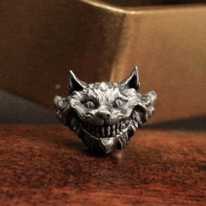 Elf cat earrings, Cheshire cat earrings, pet earrings gifts for her, fur earrings, unique cat earrings, sterling silver earrings
