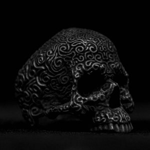 Textured Skull Ring for Men and Women Eternal Dark Motorcyclist Viking Ghost Gift Rebellion Rebirth High Jewelry 925 Silver Brass Jewelry