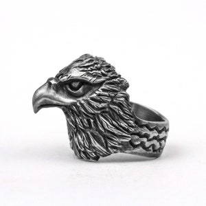 Viking condor ring, men&#39;s eagle ring, bird ring, men&#39;s 925 silver, vintage style eagle ring, unique eagle gift for men, Celtic eagle ring
