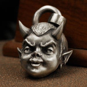 Devil horn devil pendant, cool ghost doll necklace, phantom devil child, cute ghost, playful gothic style necklace, bathroom devil necklace
